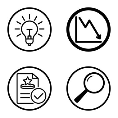 Daireler 1-2 Düz Simge Seti Beyaz Arkaplanda İzole Edildi