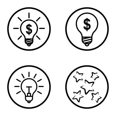 Daireler 1-2 Düz Simge Seti Beyaz Arkaplanda İzole Edildi