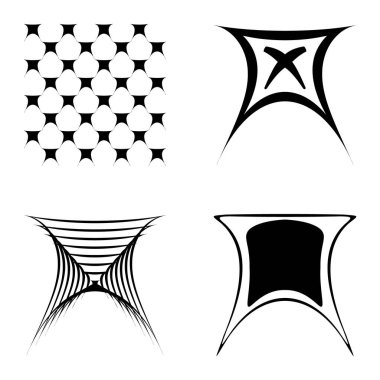 Soyut _ trapez Düz Simge Seti Beyaz Arkaplanda İzole Edildi