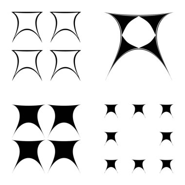 Soyut _ trapez Düz Simge Seti Beyaz Arkaplanda İzole Edildi