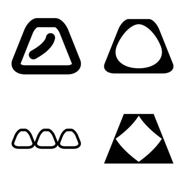 Soyut _ trapeze2 Düz Simge Seti Beyaz Arkaplanda İzole Edildi