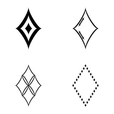 Rhombic _ star2 Düz Simge Seti Beyaz Arkaplanda İzole Edildi