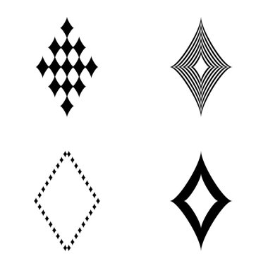 Rhombic _ star2 Düz Simge Seti Beyaz Arkaplanda İzole Edildi