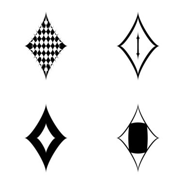 Rhombic _ star2 Düz Simge Seti Beyaz Arkaplanda İzole Edildi