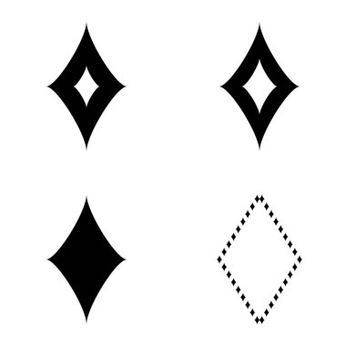 Rhombic _ star2 Düz Simge Seti Beyaz Arkaplanda İzole Edildi