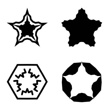 Wavestar Düz Simge Seti Beyaz Arkaplanda İzole Edildi