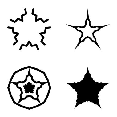 Wavestar Düz Simge Seti Beyaz Arkaplanda İzole Edildi