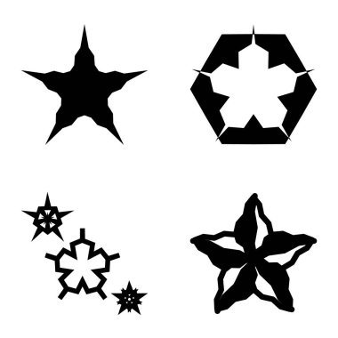 Wavestar Düz Simge Seti Beyaz Arkaplanda İzole Edildi