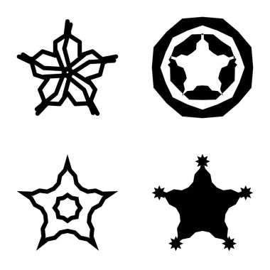 Wavestar Düz Simge Seti Beyaz Arkaplanda İzole Edildi