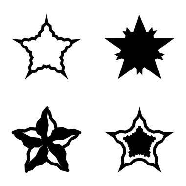 Wavestar Düz Simge Seti Beyaz Arkaplanda İzole Edildi