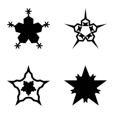 Wavestar Düz Simge Seti Beyaz Arkaplanda İzole Edildi