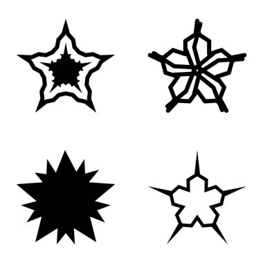 Wavestar Düz Simge Seti Beyaz Arkaplanda İzole Edildi