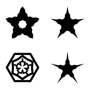 Wavestar Düz Simge Seti Beyaz Arkaplanda İzole Edildi