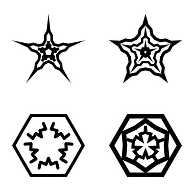 Wavestar Düz Simge Seti Beyaz Arkaplanda İzole Edildi