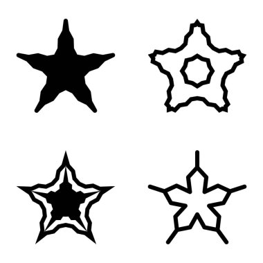 Wavestar Düz Simge Seti Beyaz Arkaplanda İzole Edildi