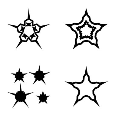 Wavestar Düz Simge Seti Beyaz Arkaplanda İzole Edildi