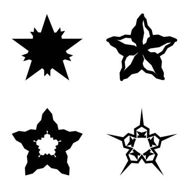 Wavestar Düz Simge Seti Beyaz Arkaplanda İzole Edildi