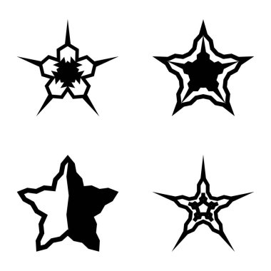 Wavestar Düz Simge Seti Beyaz Arkaplanda İzole Edildi