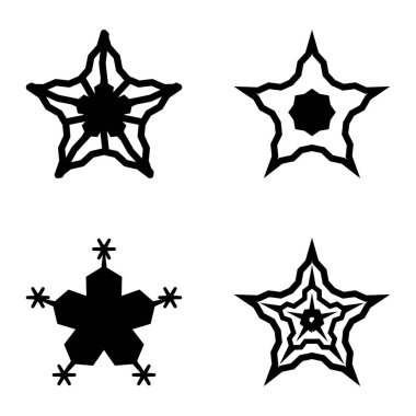 Wavestar Düz Simge Seti Beyaz Arkaplanda İzole Edildi