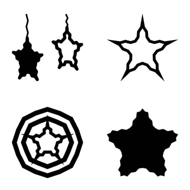 Wavestar Düz Simge Seti Beyaz Arkaplanda İzole Edildi