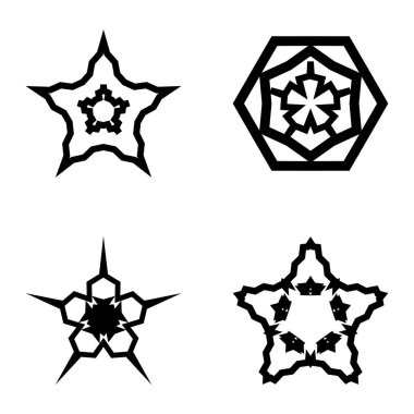 Wavestar Düz Simge Seti Beyaz Arkaplanda İzole Edildi