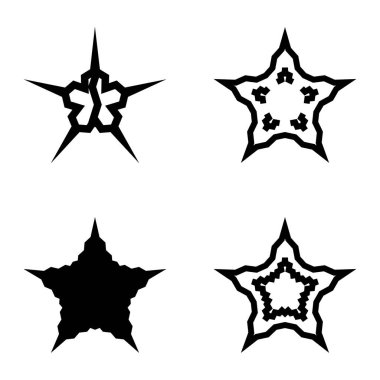 Wavestar Düz Simge Seti Beyaz Arkaplanda İzole Edildi