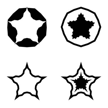 Wavestar Düz Simge Seti Beyaz Arkaplanda İzole Edildi