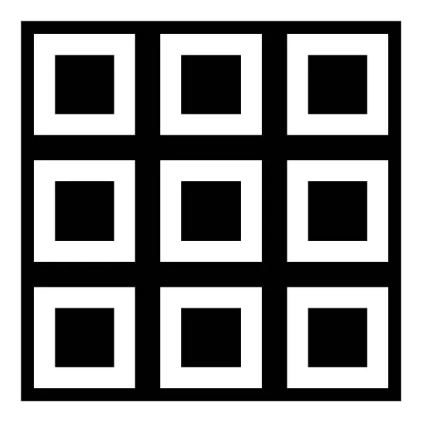 Geometria Kwadratu Płaska Ikona Izolowana Białym Tle — Wektor stockowy