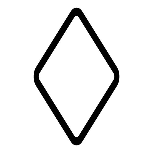Ромб Діамантова Лозанна Плоска Ікона Ізольована Білому Тлі — стоковий вектор