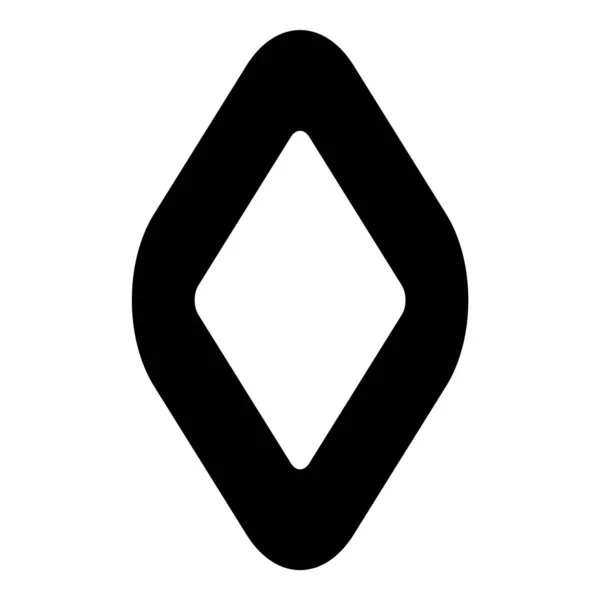 Ромб Diamond Lozenge Плоская Икона Белом Фоне — стоковый вектор