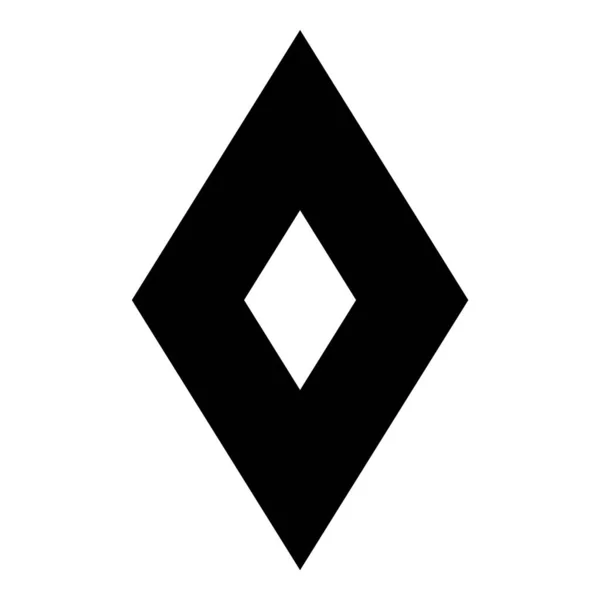 Rhombus Diamond Lozenge Flat Icon Izolované Bílém Pozadí — Stockový vektor