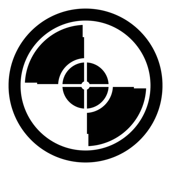 Reticle Scope Abstract Sight Glyph Flat Icon Isolated White Background — ストックベクタ