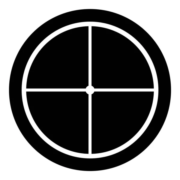 Escopo Retículo Optical Sight Glyph Flat Icon Isolado Fundo Branco —  Vetores de Stock