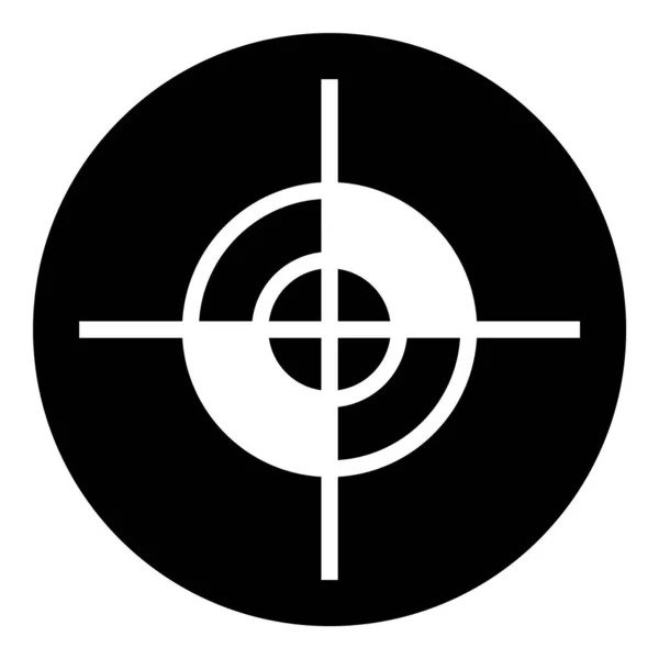 Reticle Scope Abstract Sight Glyph Flat Icon Isolated White Background — 스톡 벡터
