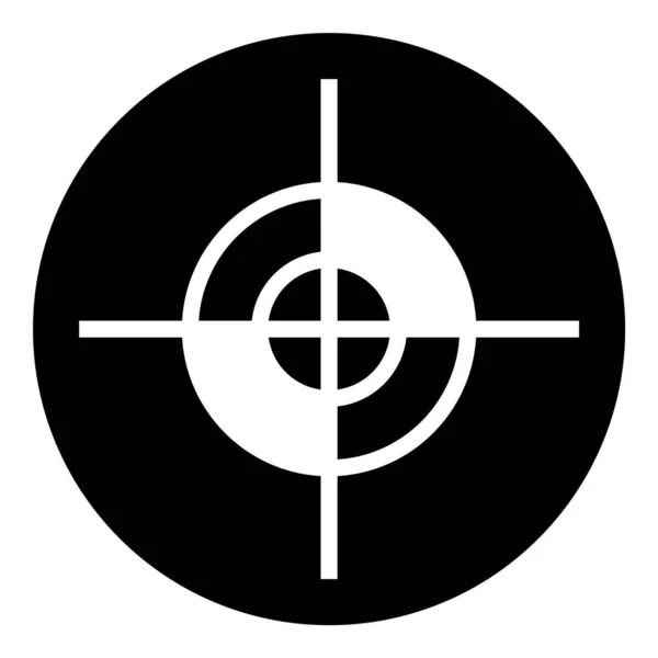 Reticle Scope Abstract Sight Glyph Flat Ikon Elszigetelt Fehér Háttér — Stock Vector