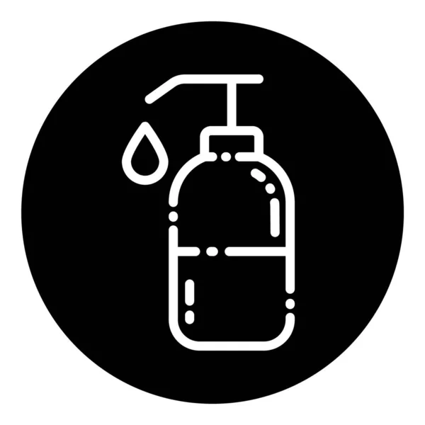 Disinfector Dispenser Gel Flat Icon Isolated White Background — стоковый вектор