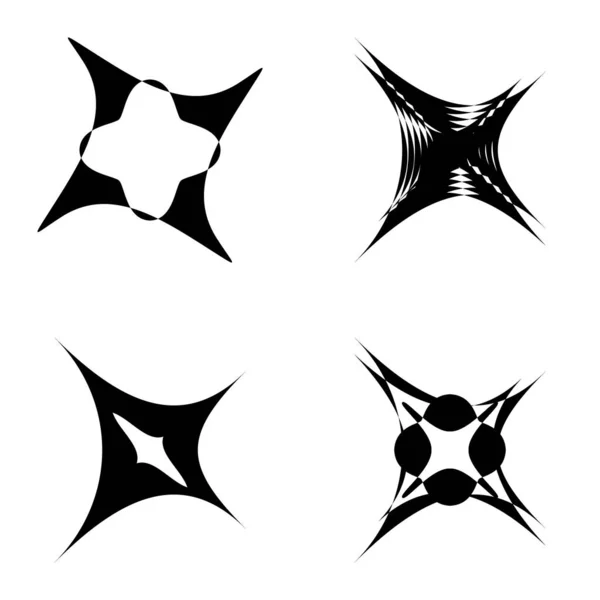 抽象_ 4Star平面图标集 白色背景分离 — 图库矢量图片