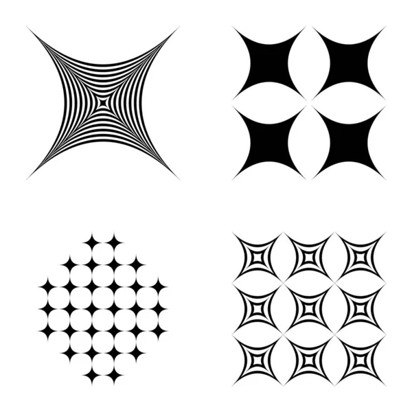 Özet _ 4star2 Düz Simge Seti Beyaz Arkaplanda İzole Edildi