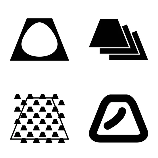 Abstract Trapeze2 Flat Icon Set Isoliert Auf Weißem Hintergrund — Stockvektor