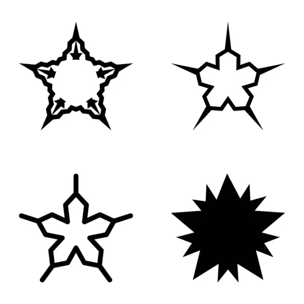 Set Iconos Planos Wavestar Aislados Sobre Fondo Blanco — Vector de stock