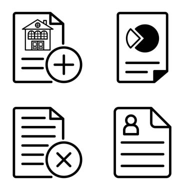 Doktor 1-2 Düz Simge Seti Beyaz Arkaplanda İzole Edildi