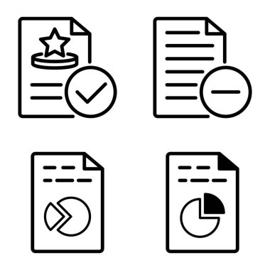 Doktor 1-2 Düz Simge Seti Beyaz Arkaplanda İzole Edildi