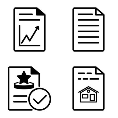 Doktor 1-2 Düz Simge Seti Beyaz Arkaplanda İzole Edildi