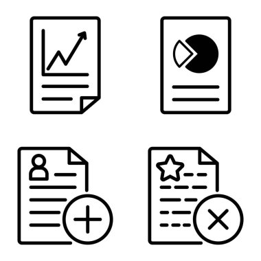 Doktor 1-2 Düz Simge Seti Beyaz Arkaplanda İzole Edildi