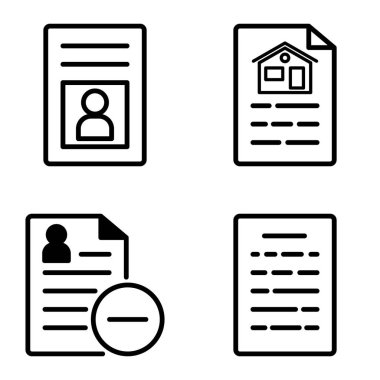 Doktor 1-2 Düz Simge Seti Beyaz Arkaplanda İzole Edildi