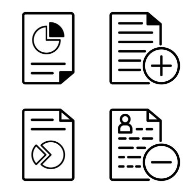 Doktor 1-2 Düz Simge Seti Beyaz Arkaplanda İzole Edildi