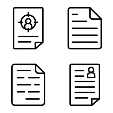 Doktor 1-2 Düz Simge Seti Beyaz Arkaplanda İzole Edildi