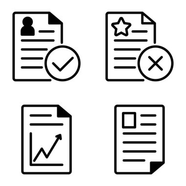 Doktor 1-2 Düz Simge Seti Beyaz Arkaplanda İzole Edildi