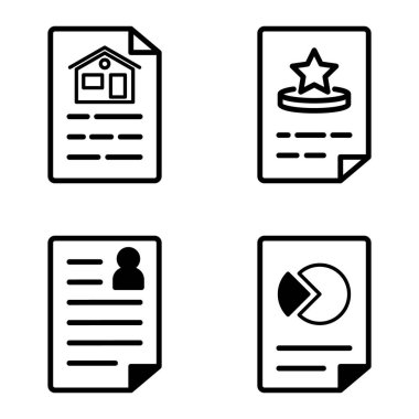 Doktor 1-2 Düz Simge Seti Beyaz Arkaplanda İzole Edildi