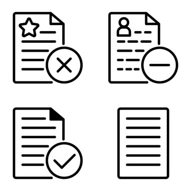 Doktor 1-2 Düz Simge Seti Beyaz Arkaplanda İzole Edildi